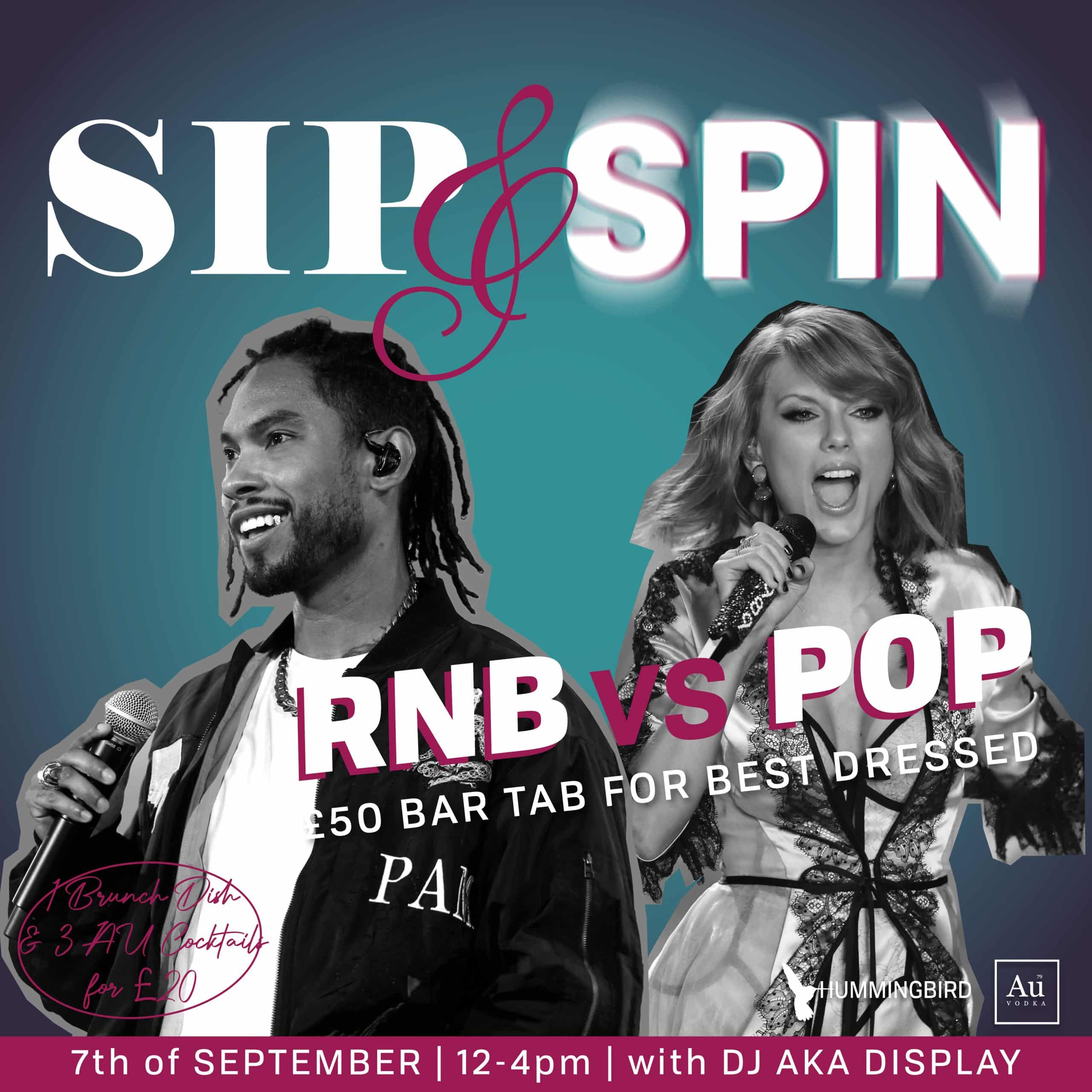 Sip & Spin Brunch – RnB V Pop