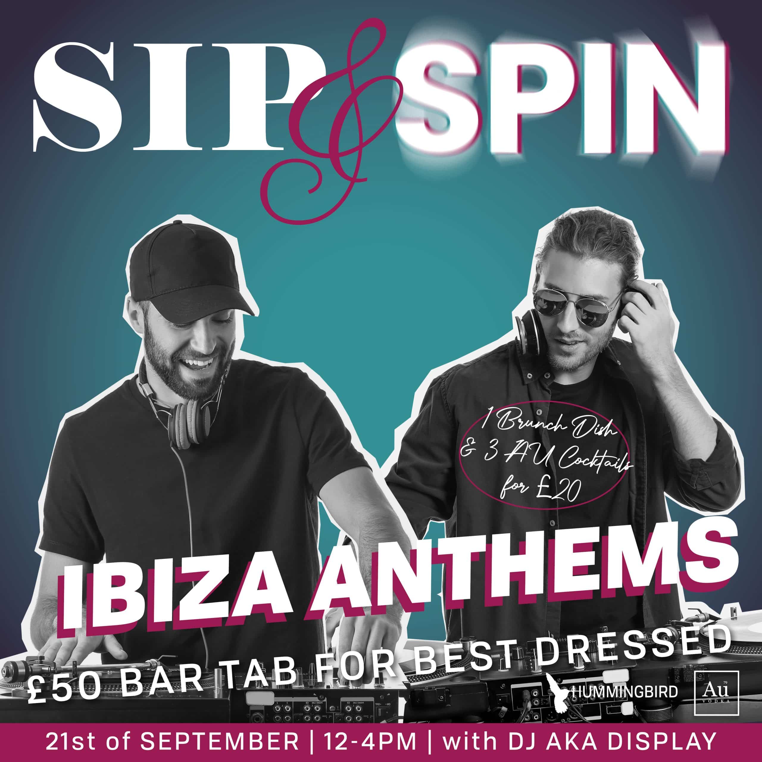 FRESHERS 2024: Sip & Spin Brunch – Ibiza Anthems